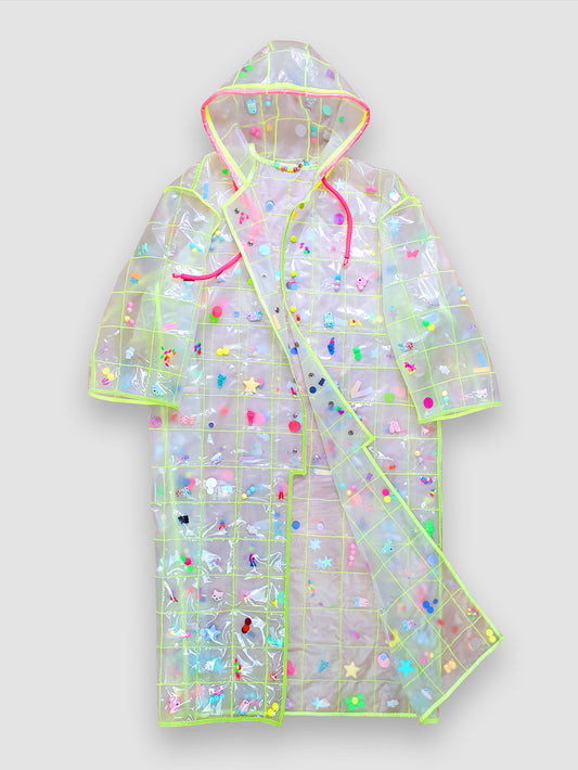 transparent raincoat street style